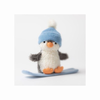 Jellycat Peanut Penguin Snowboarding USA | 84652CPYW